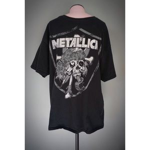 METALLICA Oakland Raiders Skull Band Shirt // LG